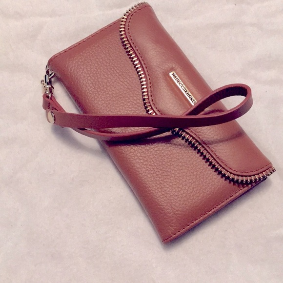 NWOT Rebecca Minkoff Leather iPhone7 Case Wristlet